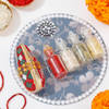 Classy Pearl Embellished Tikka Thali Set For Bhai Dooj