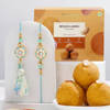 Elegant Bhaiya Bhabhi Rakhi And Besan Laddoo Combo