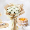 Elegant Blooms And Mango Whimsy Cake Gift Combo