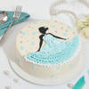 Elegant Blue Blossom Cake For Her