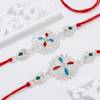 Festive Florals Rakhi Set