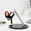 Karate Champ Personalized Caricature Mobile Stand