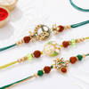 Meenakari Swastik Om And Trishul Rakhis - Set Of 3