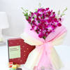 Orchids Bouquet With Assorted Chocolates