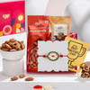 Oval Kundan Rakhi And Dry Fruits Combo
