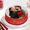 Red Velvet Photo Cake for Couple (Half Kg)