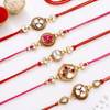 Regal Meena and Kundan Rakhis-Set Of 5