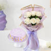 Roses Bouquet And Birthday Cake Gift Combo
