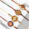 Set of 4 Indian Traditional Crafts Rakhi